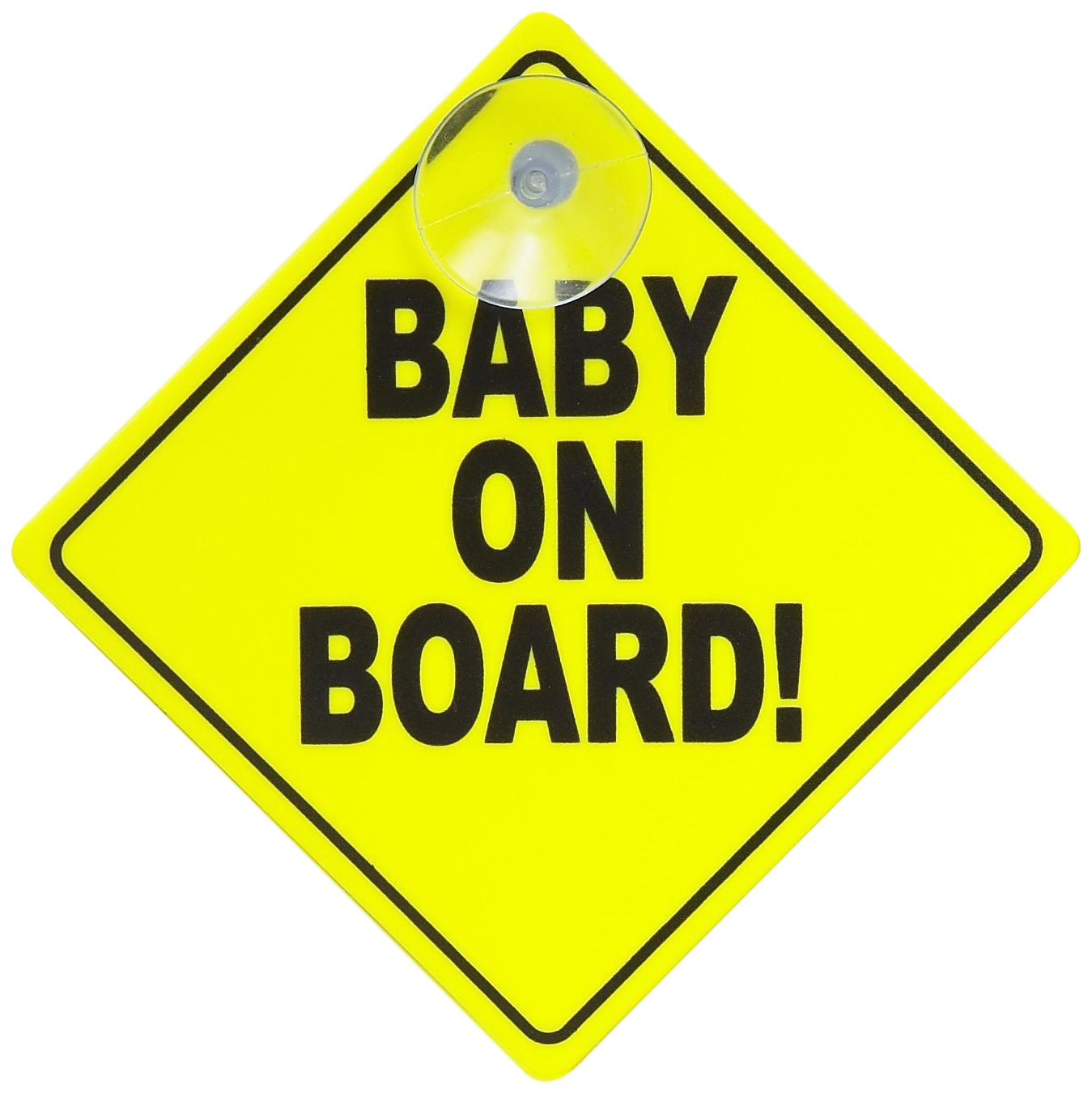 Little Wonders Gripfast Baby On Board Sign, White