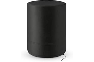 AFTERMEET 55 Gallon Drum Cover Water Storage - Waterproof Plastic Steel Barrel Water Collector Cover All Weather Outdoor Rain Barrel Cover Drum Cover with Drawstring Black (1 Pack)