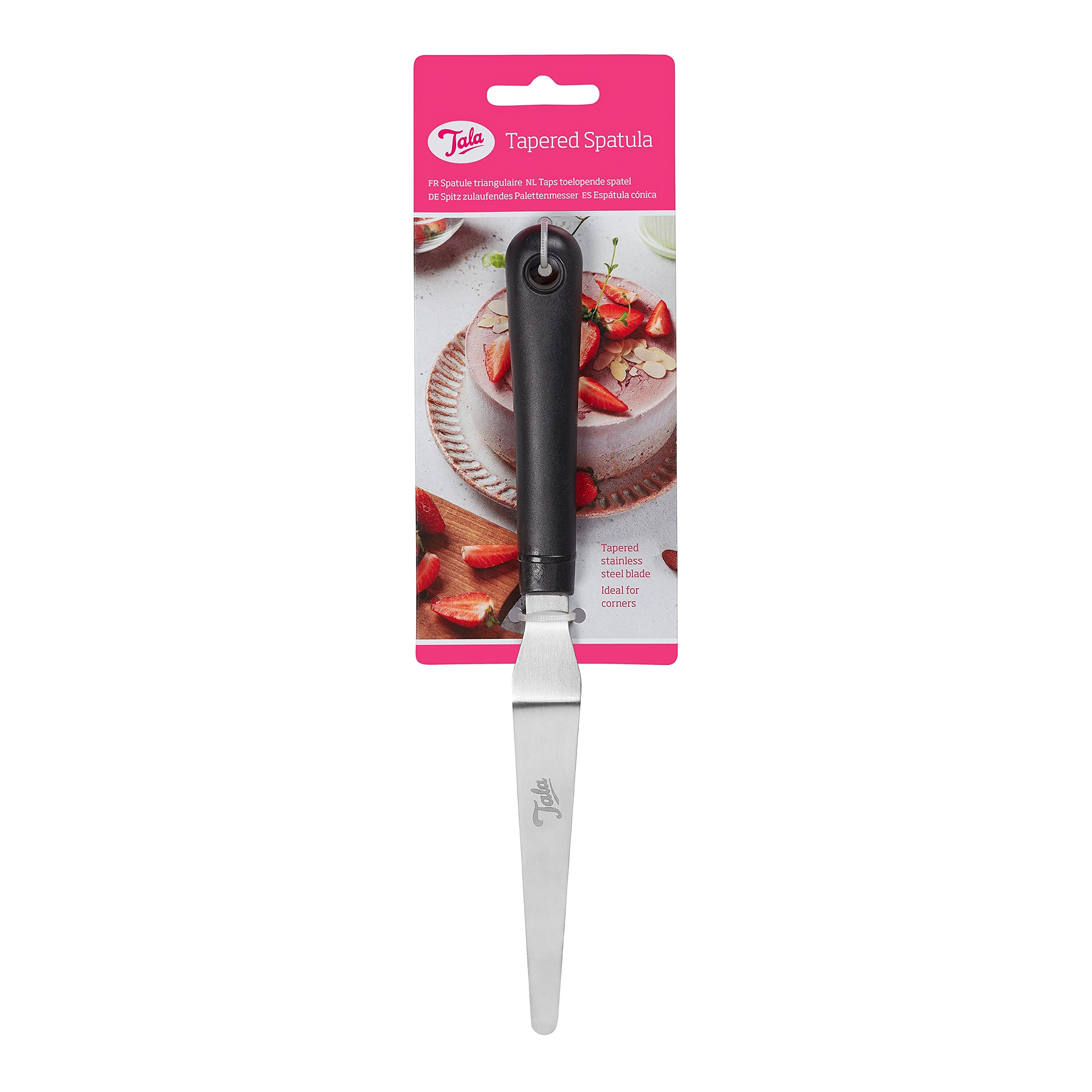 Tala Stainless Steel Tapered Icing Spatula Palette Knife, Professional Cake Spreader with Non-Slip Handle, for Fondant, Pastry & Decorating, Dishwasher Safe, Durable & Precise