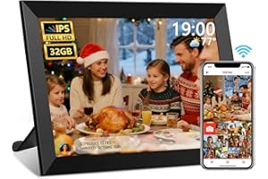 UCMDA 2026 New 10.1" Digital Picture Frame with 32GB Memory WiFi Electronic Digital Photo Frame 1280 x 800 IPS HD Touch Scree