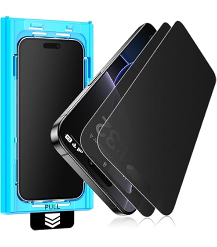 Lot De 3 Protecteurs D'écran Verre Trempé Confidentialité Pour IPhone 13/14/16e (6,1") - Noir