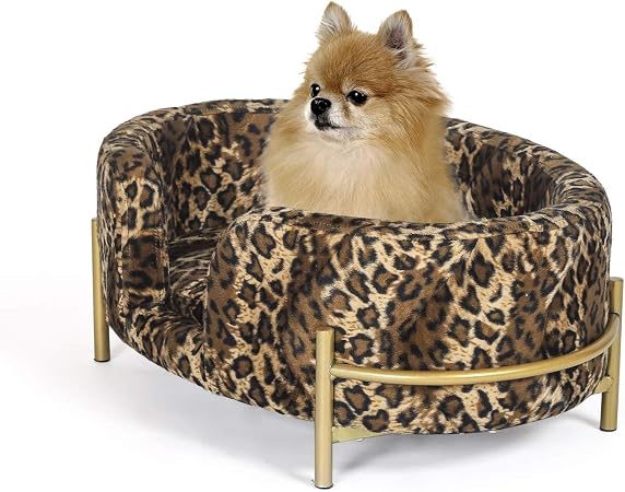 Amazon Com Joveco Small Dog Bed Upholstered Dog Lounge Raised Dog Bed Small Dog Sofa Couch Pet Snuggle Bed Pet Cot Bed Elevated Pet Bed Pets Patio Furniture Dog Cot Dog Chairs