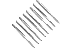 uxcell 8pcs Straight Flute Thread Tap, 2-56 UNC Screw Threading Tapping Tool Thread Milling Machine Taps, High-Speed Steel 65