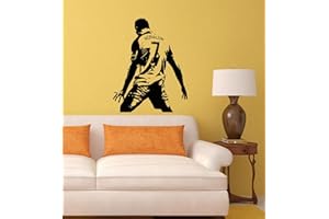 Advanced store | Cristiano Ronaldo CR7 Football Club Real Madrid Sport Wall Decals Soccer Player Football Ball Play Game Vinyl Decor Stickers Size 22"x27" MK2352