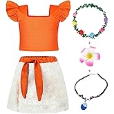 AmzBarley Girls Skirt Sets Princess Birthday Party Costume Dress up Kids Cosplay Role Play Christmas Outfit with Accessories