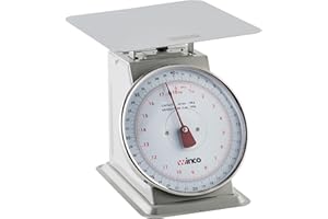 Winco 40-Pound/18.18kg Scale with 8-Inch Dial, Medium, White, Steel