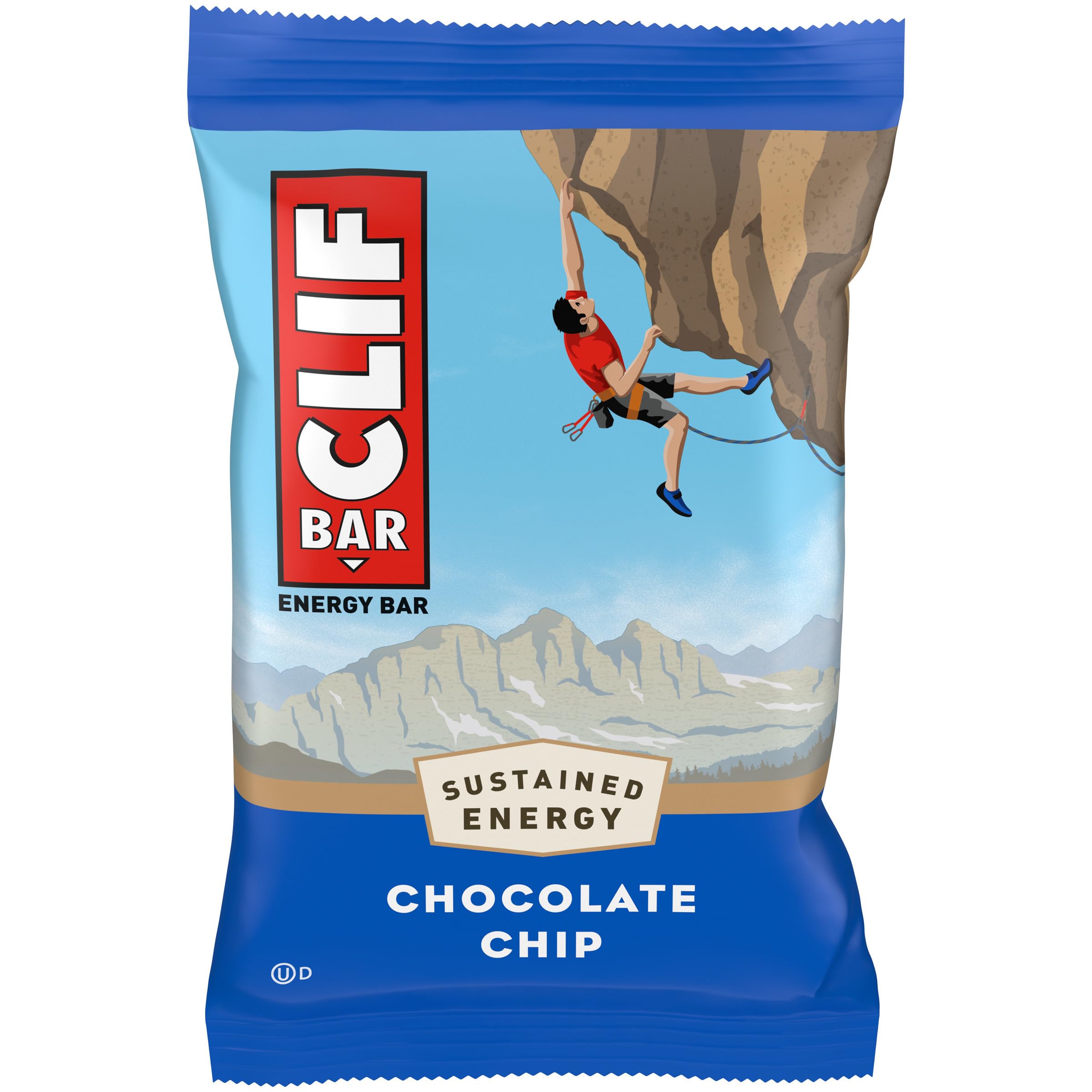 CLIF BAR - Energy Bar - Chocolate Chip - Made with Organic Oats - Plant Based Food - Vegetarian - Kosher (2.4 Ounce Protein Bar, 1 Count) Packaging May Vary