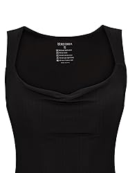 REORIA Women's Summer Cowl Neck Mesh Sleeveless