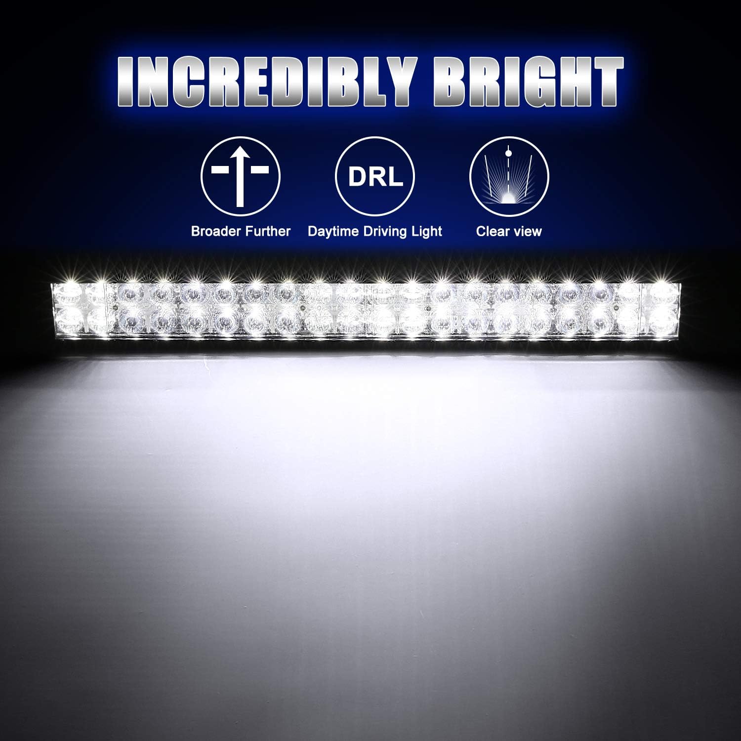 AutoFeel LED Light Bar Kit, OSRAM Chips 52 Inch + 22 Inch 32000LM Flood Spot Beam Combo White LED Light Bars + 4PCS 4" LED Light Pods Combo 6000K Fit for Truck UTV Boat: Automotive