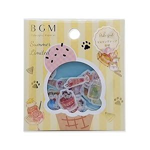BGM Flake Stickers Flake Seal Foil Stamping - Animals & Food (Washi Tape Material) - for Scrapbooking Art Craft DIY