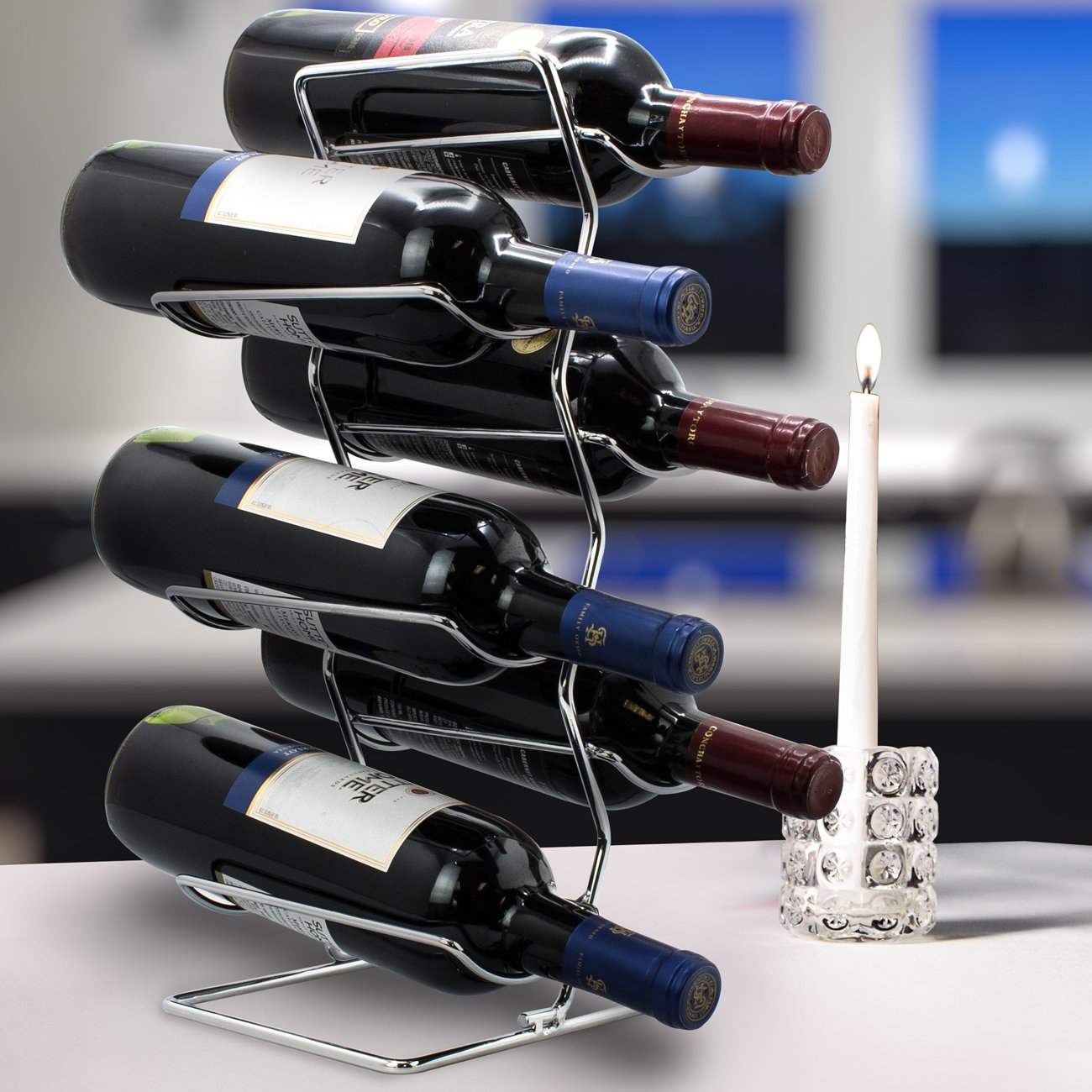 Sorbus 3Tier Stackable Wine Rack Classic Style Wine Racks For