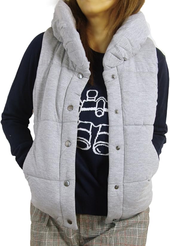 Amazon ケージービー K G B 中綿ベスト レディース 羽織り M グレー ベスト 通販