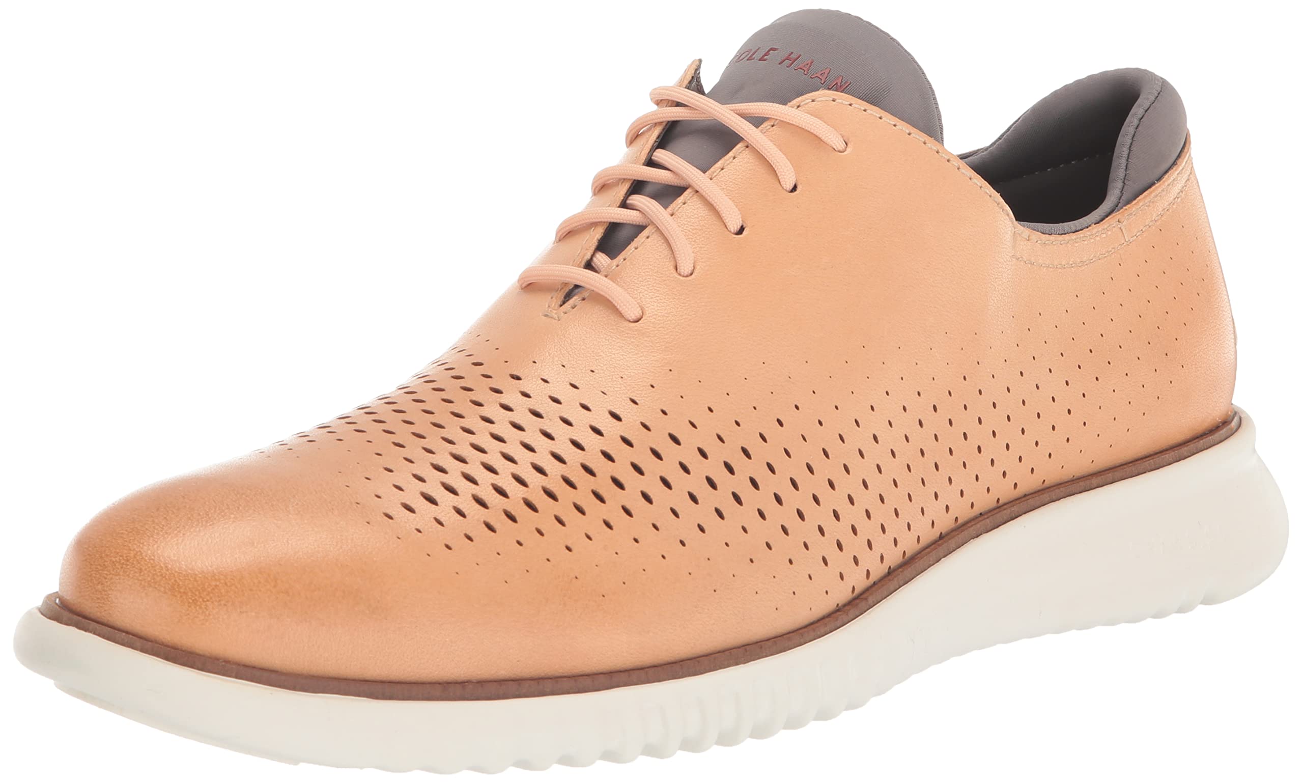 Cole Haan Men's 2.Zerogrand Laser Cut Wingtip Oxford, Barely Beige/City Skyline, 7.5 Wide Image