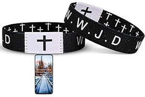 Pmormyy Daily Bible Verse WWJD Bracelet, Christian Jesus Wearable Bracelet for Women Men, WWJD Bracelet - What Would Jesus Do Bracelet