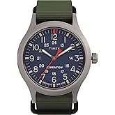 Timex Expedition Scout 40mm Men’s Analog Watch | Luminous Hands | Durable Comfortable Adjustable Strap | 24 Hour Time | Rugge