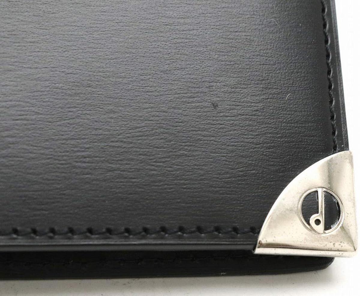 Amazon ダンヒル Dunhill ロンドンスタイル レザー 2つ折り財布 札入れ ブラック 黒 中古 Dunhill ダンヒル 財布