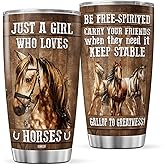 CUBICER Tumbler With Lid Gifts For Horse Lovers Gold Jewelry For Girls Teenagers Equestrian Women Lover Decor Travel Stainless Cups 20 Oz For Birthday Home Insulated Mugs Coffee
