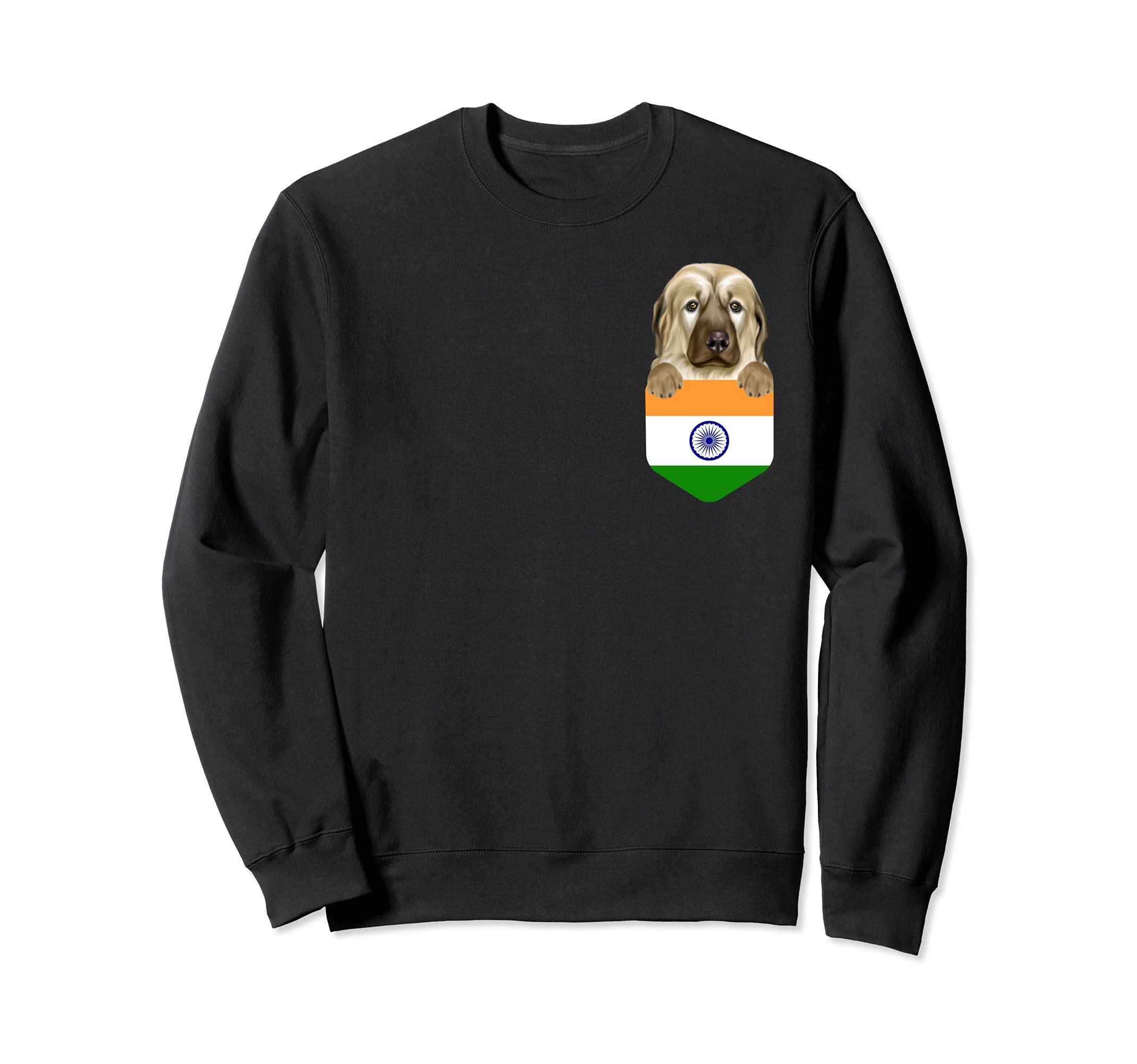 India Flag Anatolian Shepherd Dog Dog In Pocket Sweatshirt
