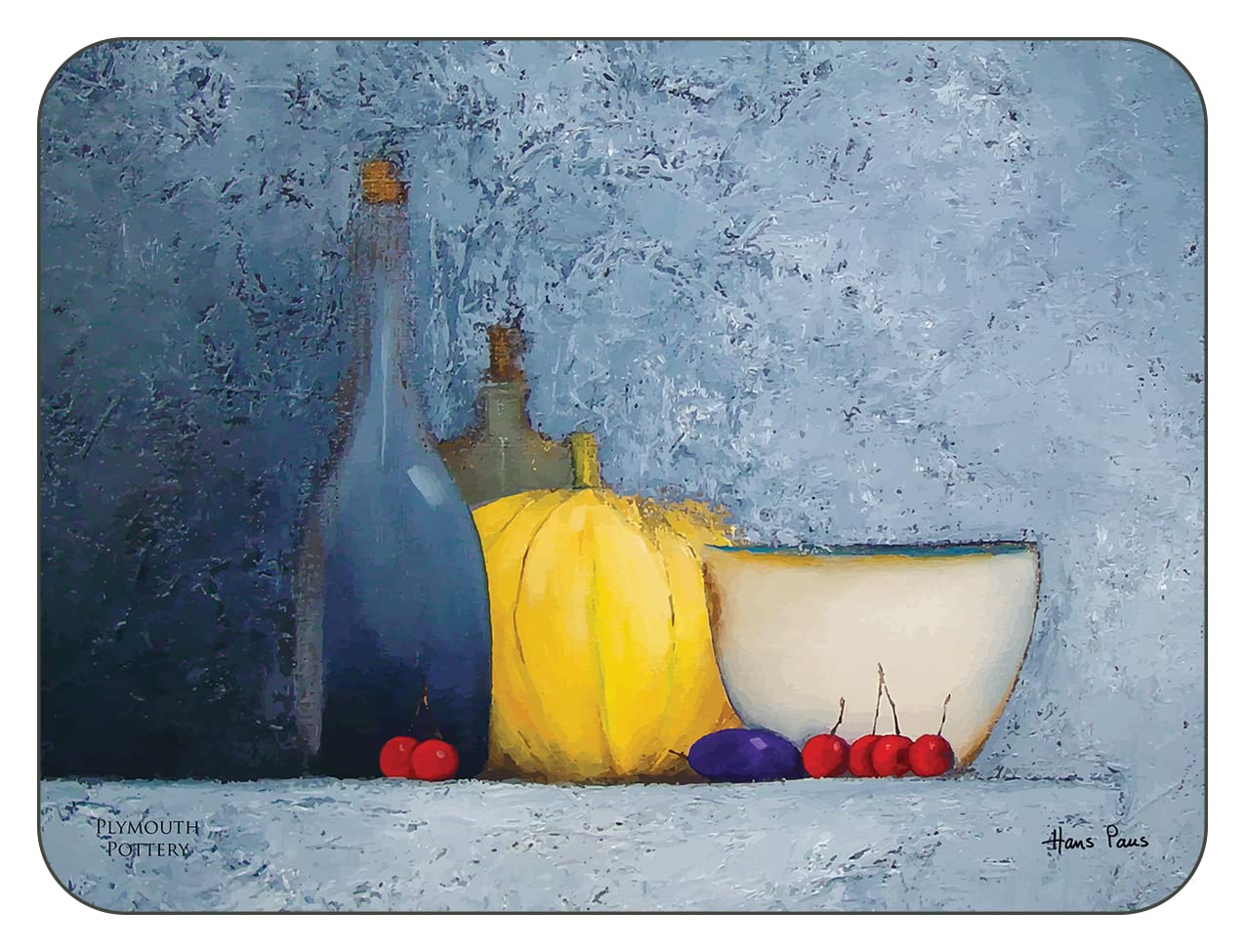 Plymouth Pottery - Blue Harmony Placemats - Set of 6