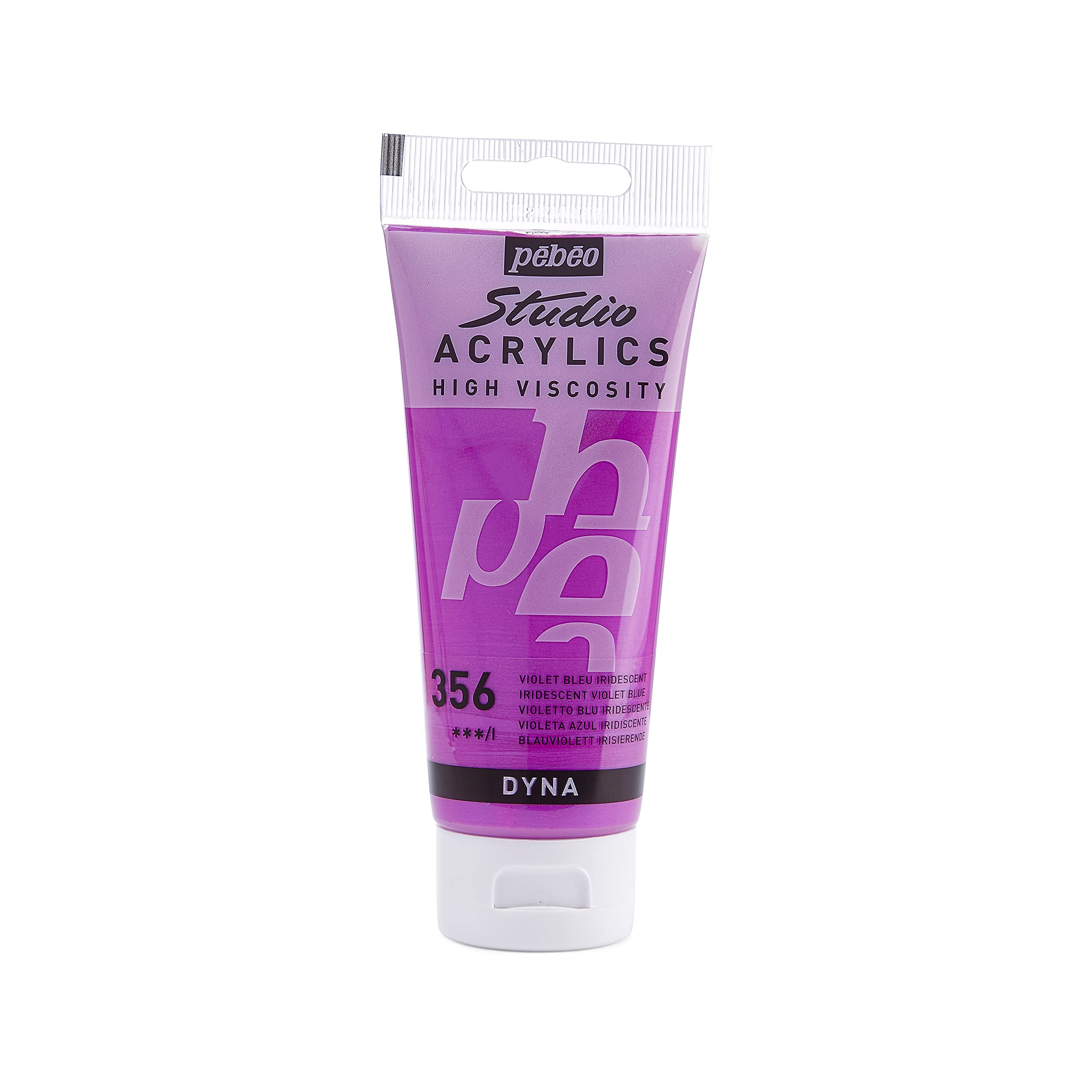 PEBEO 832-356 100ml Studio Acrylic Paint, Iridescent Violet Blue, 15.5 x 4 x 6.5cm — image 1