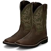 Justin Driller 11" Work Boot for Men - Durable Construction, Slip-Resistant Sole, Comfortable Fit, Cedar - 12 D