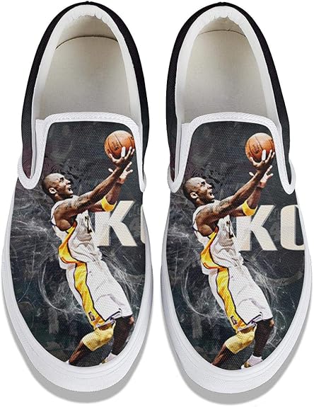 Amazon.com | ZSYQG Men's Canvas Shoes Kobe-Bryant-24-Black-Mamba-black-dunk-art- Trainers 