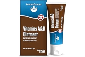 TENDERGENTLE Vitamin A&D Ointment for Baby Diaper Rashes - 4 oz of A and D Ointment for Adults, Seniors, and Babies