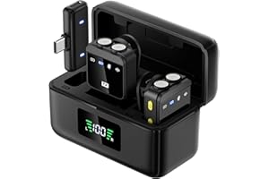 WNH Wireless Microphone for iPhone 15/16/17 & Android, 48khz Recording, Noise Reduction, 70Hrs Battery, Magnetic Clip iPhone Microphone for Video Recording Podcast Vlogging Streaming