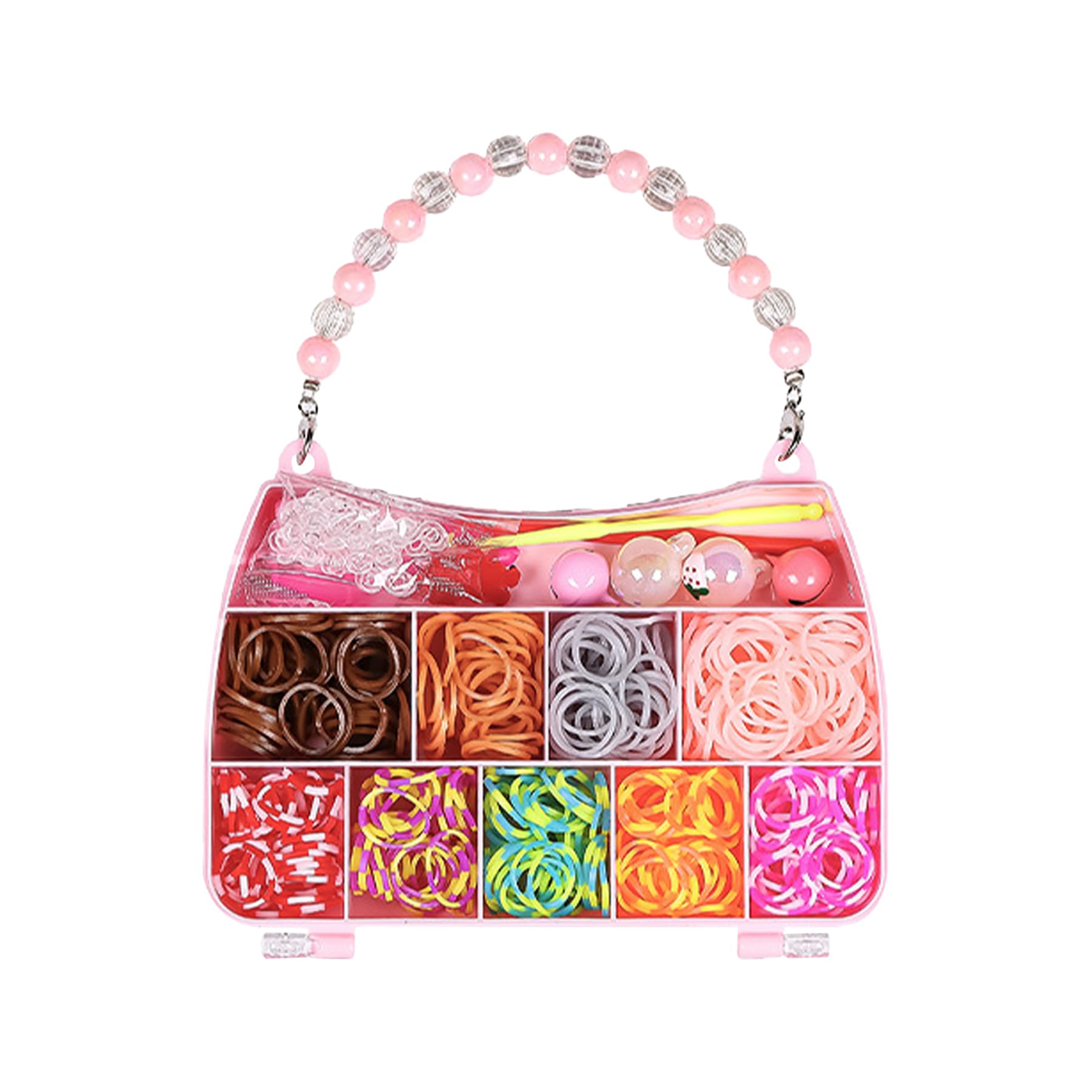 Umimiss Loom Band Kit - 600 Pcs Loom Bands Kits for Women, Rubber Band Bracelet Kit, Loom Bracelet Making Kit for DIY Friendship Bracelets Hair Accessories Necklaces, Loom Band Kits Gift for Kids