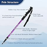 TheFitLife Hiking Trekking Poles 2 Pack Antishock Quick Lock Telescopic view 2