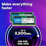 Crucial 16GB Kit 2x8GB DDR4 3200MHz SODIMM Laptop RAM CL22 CT2K8G4SFRA32A view 2