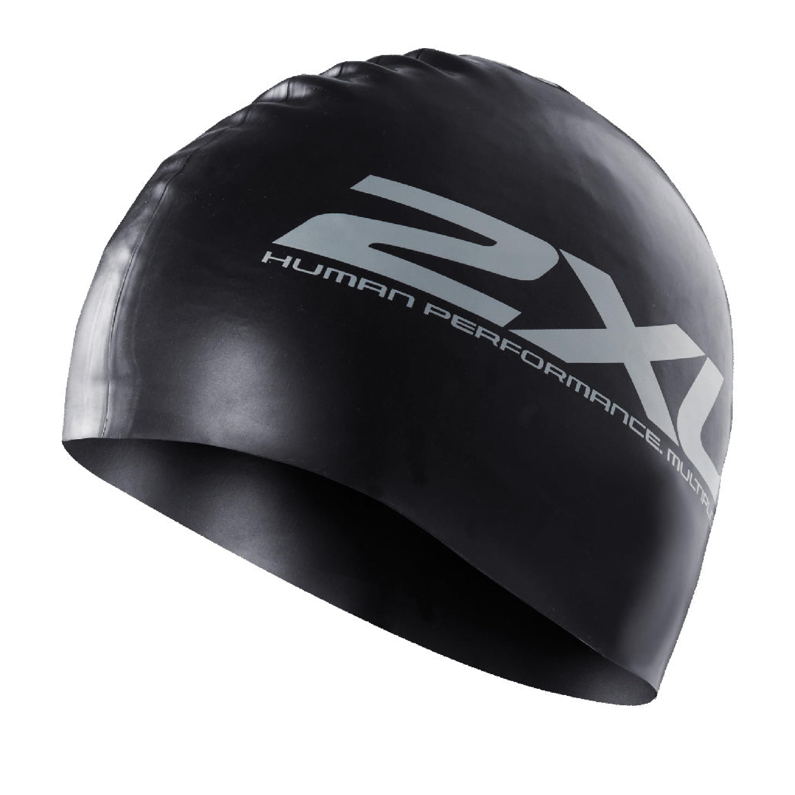 2XU Unisec Silicone Swim Cap, Black, One Size