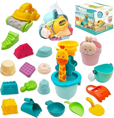 Amazon Joygrow 砂場セット お砂遊び おもちゃ 水遊び バケツセット 21点 カラフル アウトドア遊び おでかけ遊びおもちゃ 海水浴 川遊び ビーチ遊び 公園 雪場遊び お風呂用おもちゃ 子供 男の子 女の子 キッズ プレゼント 砂遊び おもちゃ