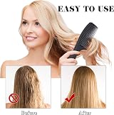 Sularpek 3 Pc Wide Tooth Carbon Fiber Hair Comb Set Anti-Static view 5