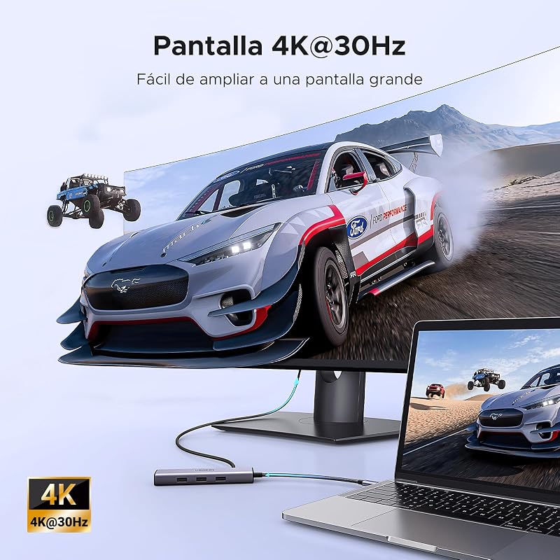 Revodok 1061 USB C 6 em 1 Gigabit Hub Adaptador Ethernet