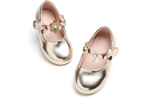 Kiderence Toddler Girls Dress Shoes Little Kids Mary Janes Ballet Flats Toddler