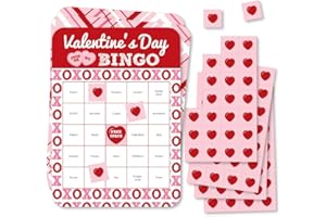 Big Dot of Happiness Conversation Hearts - Bingo Cards and Markers - Valentine’s Day Party Bingo Game - Set of 18