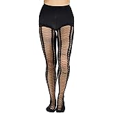 ToBeInStyle Women’s Holes & Rips Distressed Music Festival Hosiery Tights Pantyhose