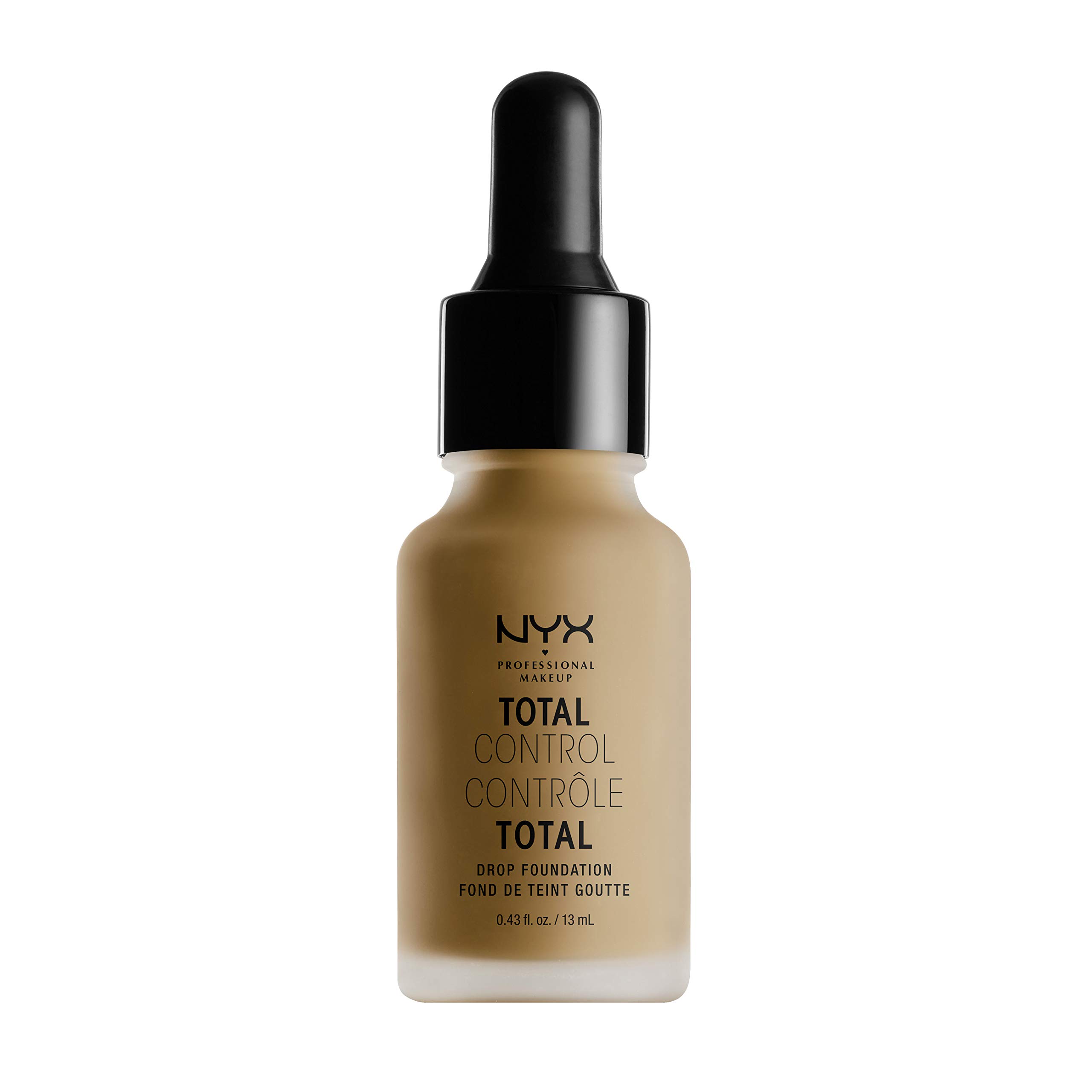 NYX Professional Makeup Total Control Drop Foundation, Precise Dosage, Buildable Coverage, Long Lasting, Vegan Formula, Matte Finish, Shade: Mahogany
