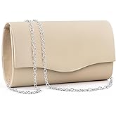 TINDTOP Clutch Purses for Women, Formal Evening Bags Suede Shoulder Envelope Party Handbags Wedding Cocktail Prom Clutches