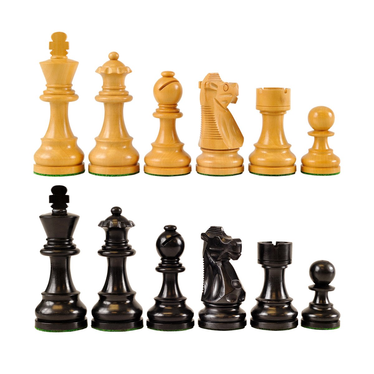 Wholesale Chess French Style Ebonized Wood Chess Pieces 3" King Height