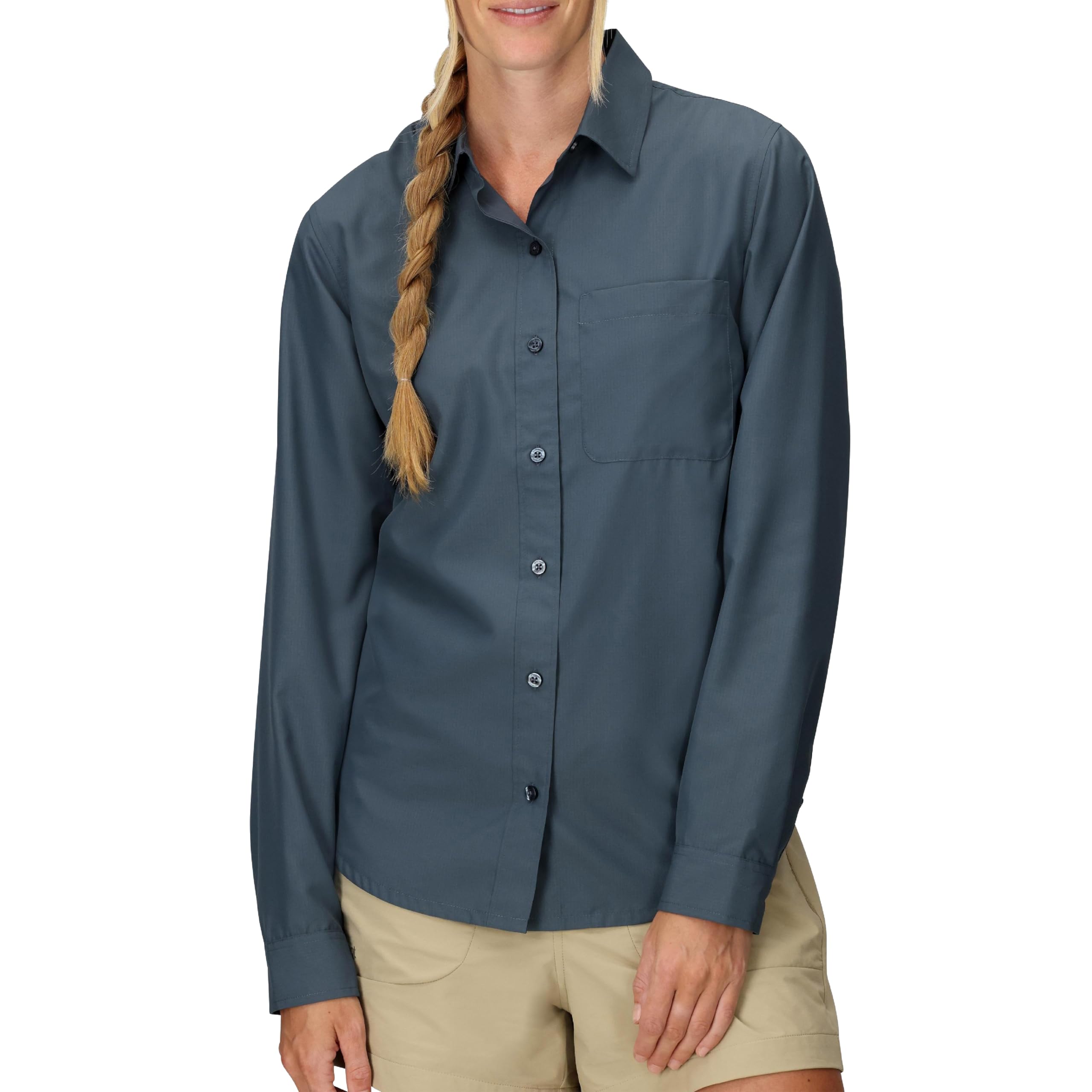 MARMOT Women’s AirExchange UPF 40 Long Sleeve Shirt – Breathable, Moisture Wicking, Thunderhead, X-Small