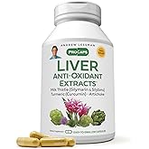 ANDREW LESSMAN Liver Anti-Oxidant Extracts 60 Capsules - Supports The Hard-Working Tissues of The Liver, Promotes Optimum Liver Health and Function. Milk Thistle, Turmeric and Artichoke Extracts
