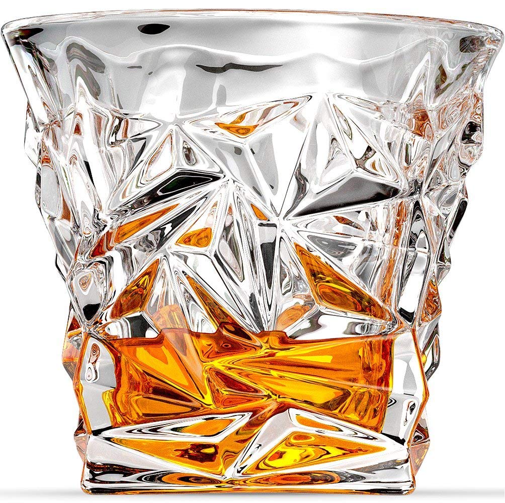 Staify Diamond Cut Crystal Clear Premium Whiskey Glass Dishwasher
