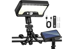 GNOVARWAYS Grill Lights for Outdoor Grill, 60 LED Designed for Blackstone Griddle & Weber Grill Light with Octopus Stand - Solar & USB Rechargeable, Auto On/Off, Super Bright Wide Lighting for BBQ Grills,Garden