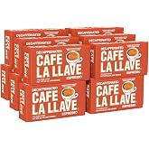 Caf&eacute; La Llave Espresso Decaf Ground Espresso, Dark Roast 8.8 OZ, Pack of 12 | Ideal for Espresso Machine, Moka Pot and Drip Brewing, Easy-to-Brew Fine Ground Coffee, Bold Latin Espresso Flavor