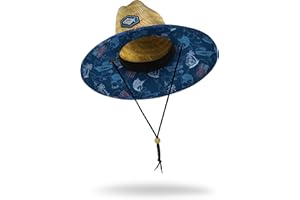 Palmyth Straw Hat for Men & Women Sun Hats, Lifeguard Hat, Beach Hat, Fishing Hat Wide Brim UPF 50+ Sun Protection