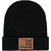 Soohy Black Beanie for Men Women Winter Hat, Warm Skull Cap Knit Cuffed Beanies Knitted Hats Dad Birthday Father's Day