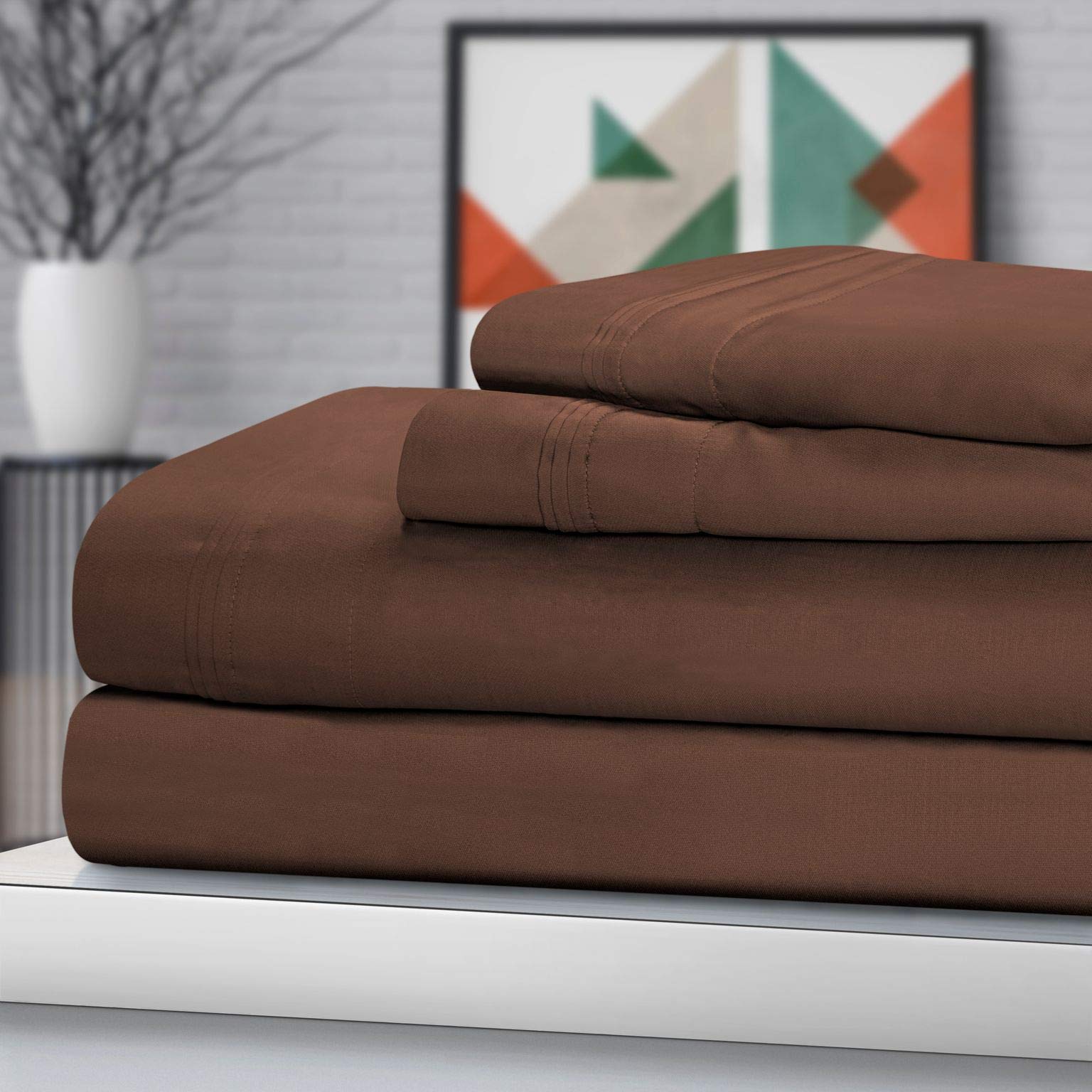 SUPERIOR Egyptian Cotton Sheet Set. - Sarasota Premium Luxury 1500-Thread Count 100% Egyptian Cotton