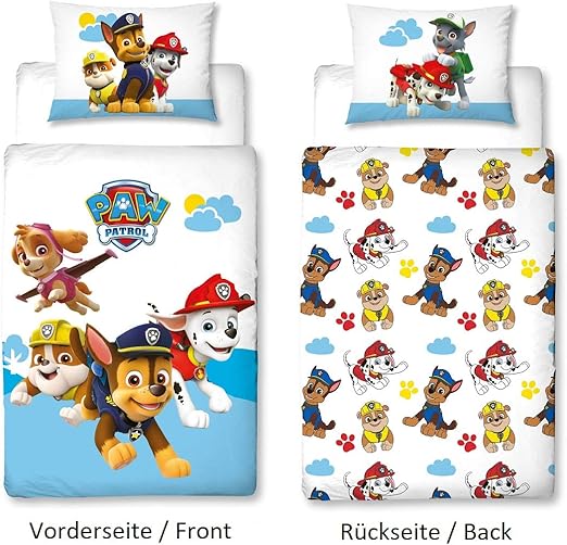 paw patrol cot bed duvet set
